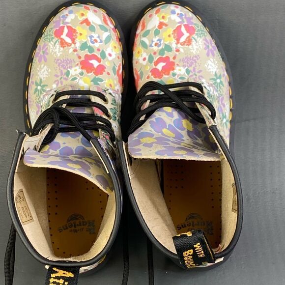 Dr. Martens 1460 Floral Mash Up Backhand Boots Parchment Beige New Size US 6 - Picture 6 of 10